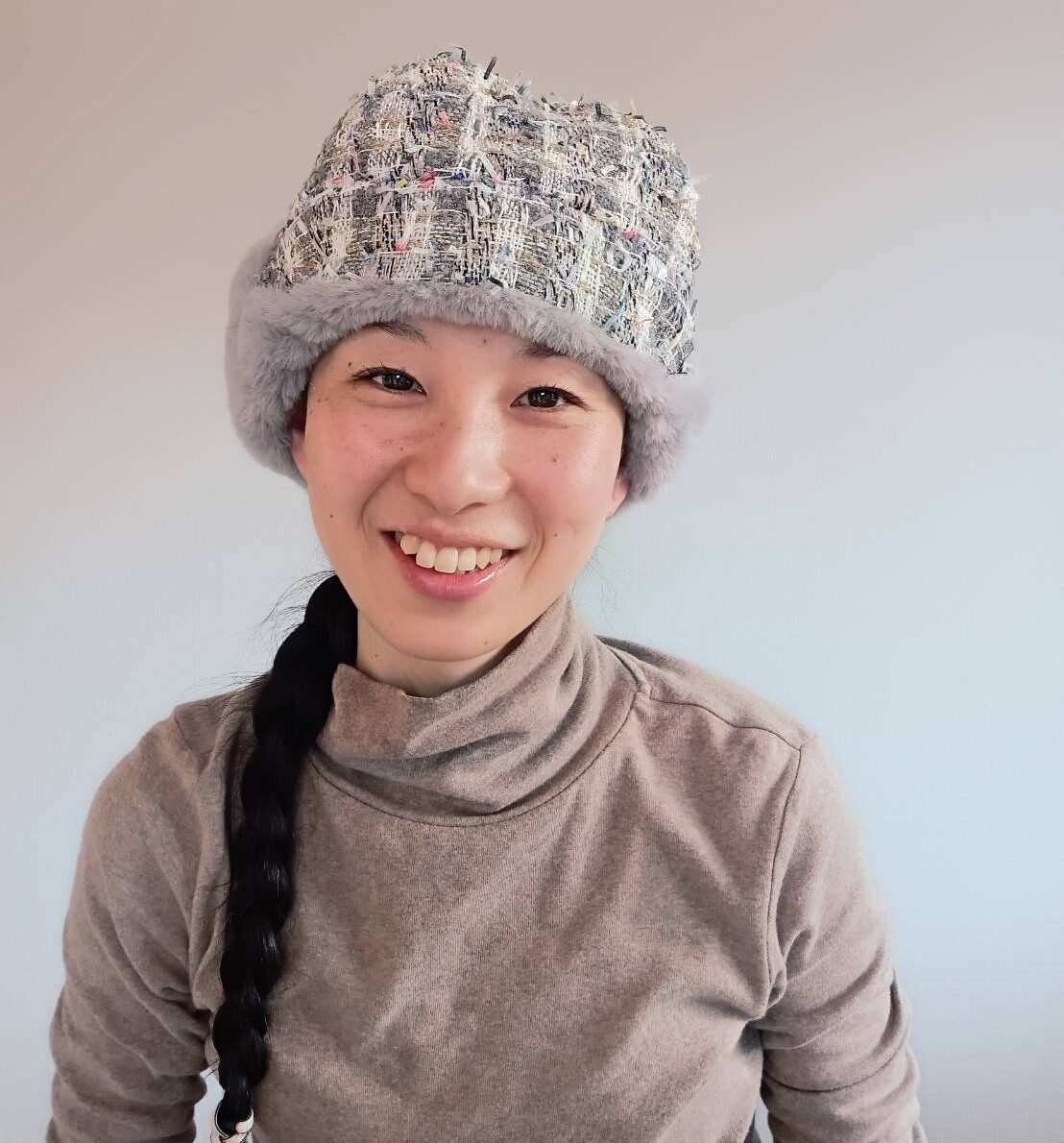 ユキノハ・フライトキャップ着用