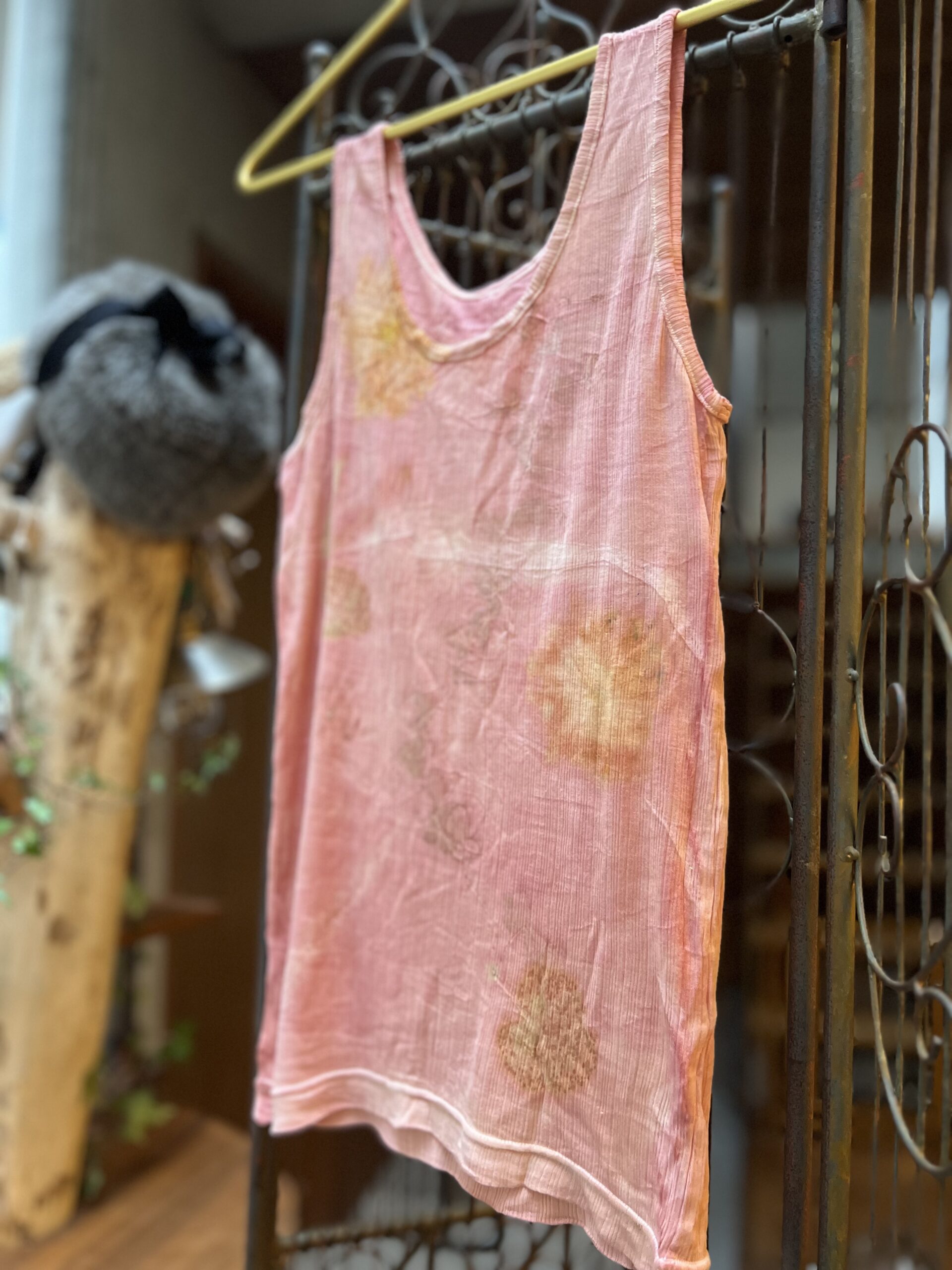 【ユキノハ】草木染 シルク100％ タンクトップ – Y2503