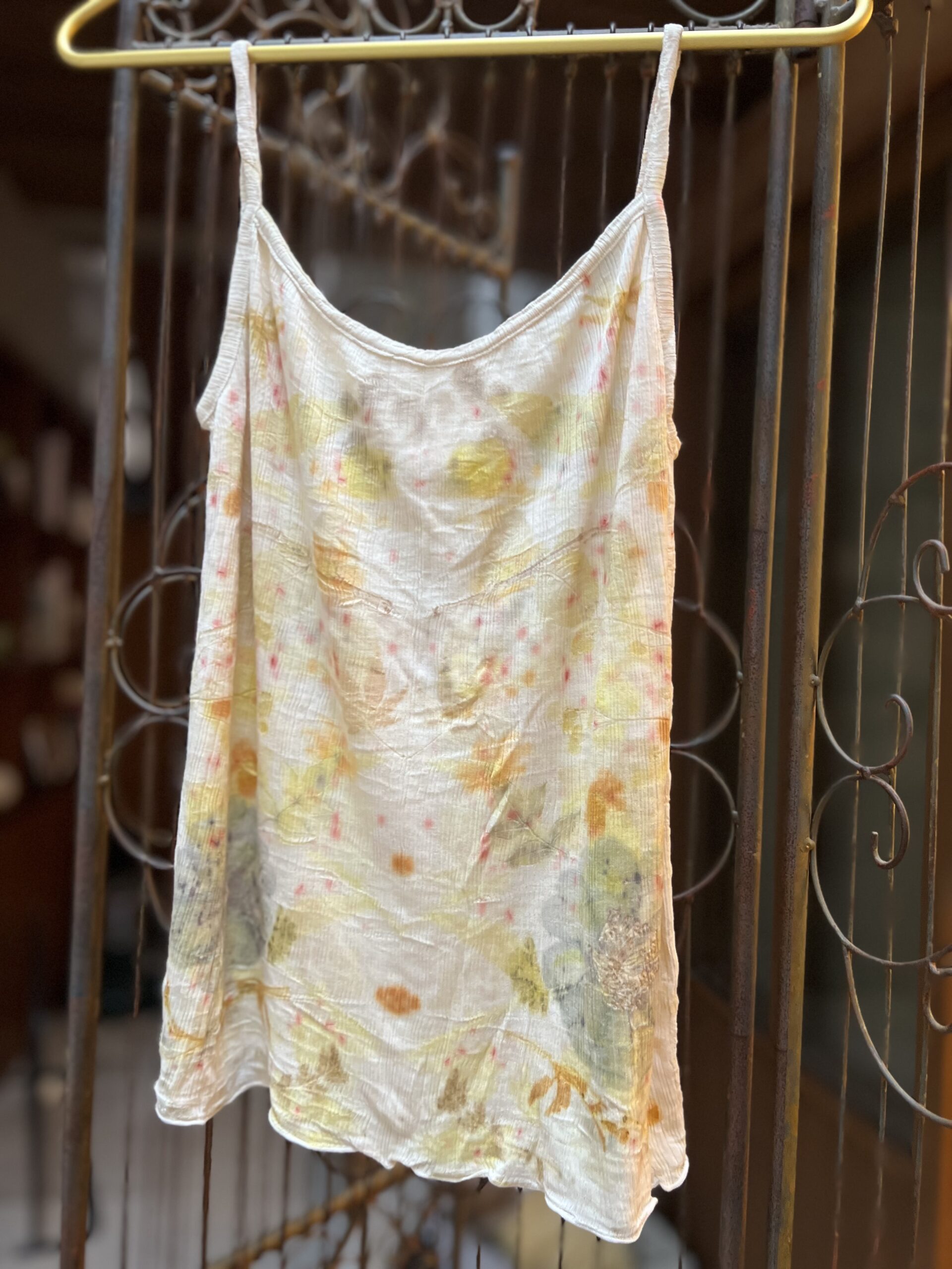 【ユキノハ】太陽のおくりもの - 草木染 シルク100%キャミソール